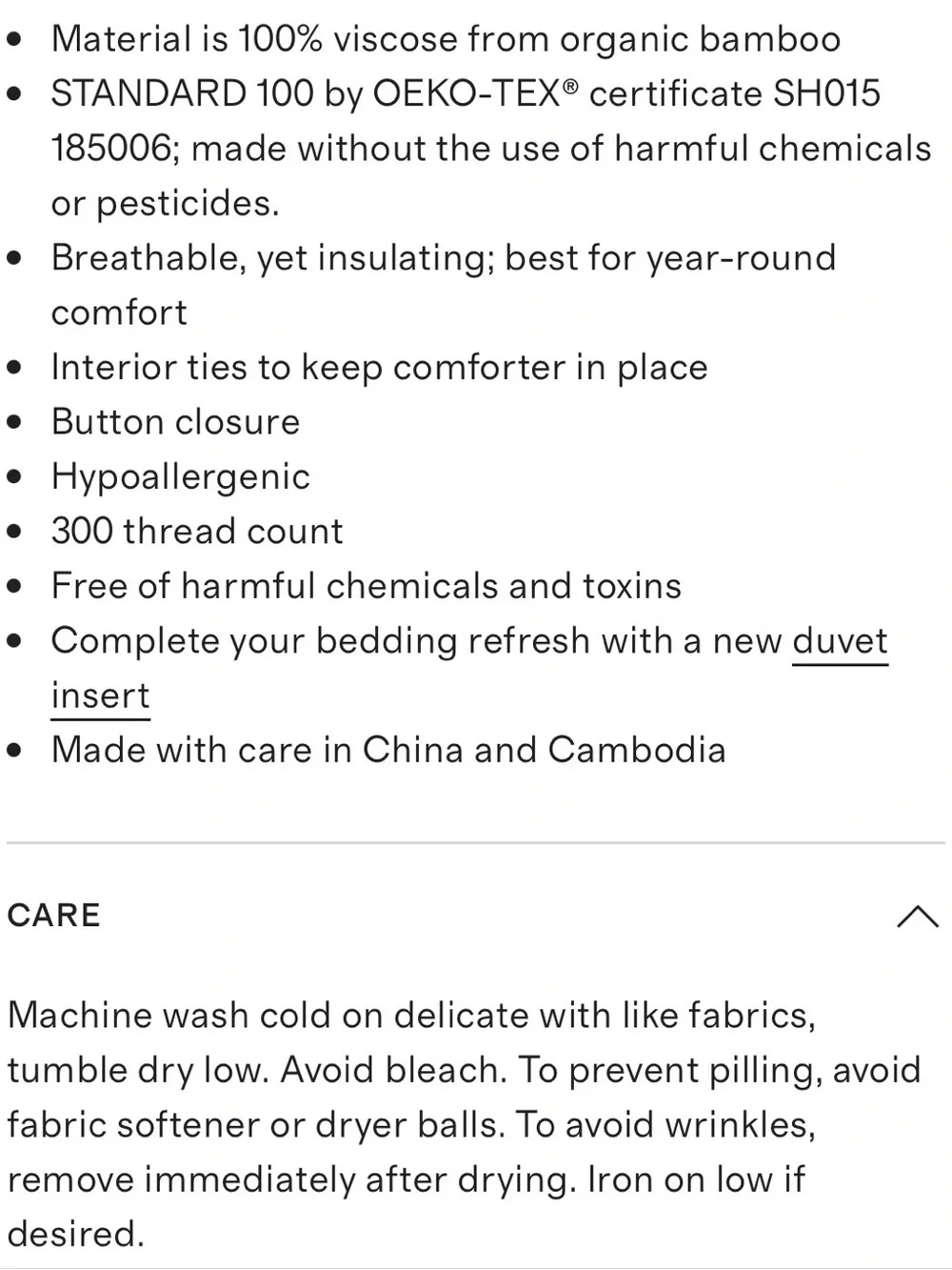 Quince Organic Bamboo Duvet Cover Set, Full/Queen (Sand)